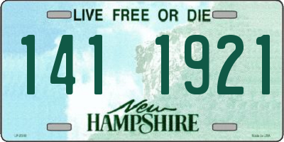 NH license plate 1411921
