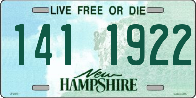 NH license plate 1411922