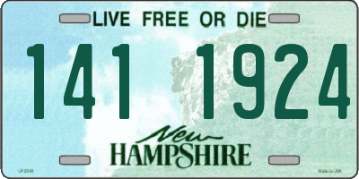 NH license plate 1411924