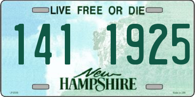 NH license plate 1411925