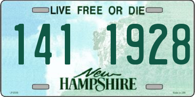 NH license plate 1411928