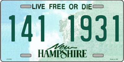 NH license plate 1411931