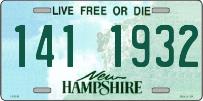 NH license plate 1411932