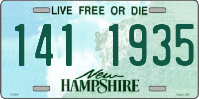 NH license plate 1411935