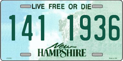 NH license plate 1411936