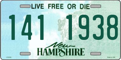 NH license plate 1411938