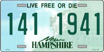 NH license plate 1411941