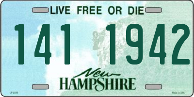 NH license plate 1411942