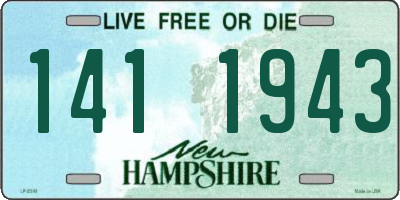 NH license plate 1411943