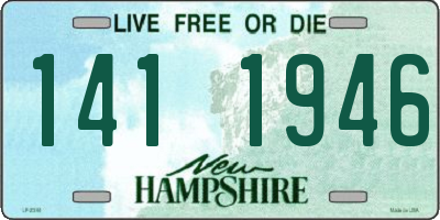 NH license plate 1411946