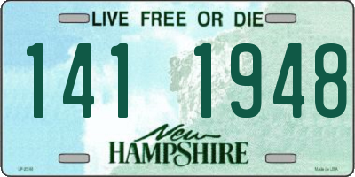 NH license plate 1411948