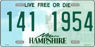 NH license plate 1411954