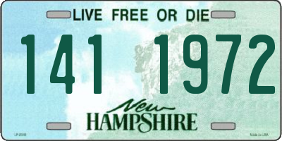 NH license plate 1411972