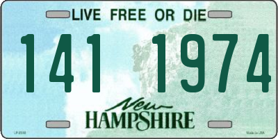 NH license plate 1411974