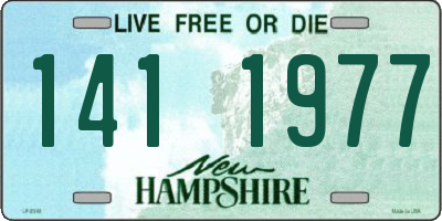 NH license plate 1411977