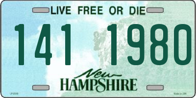 NH license plate 1411980