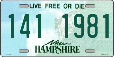 NH license plate 1411981
