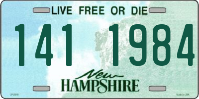 NH license plate 1411984