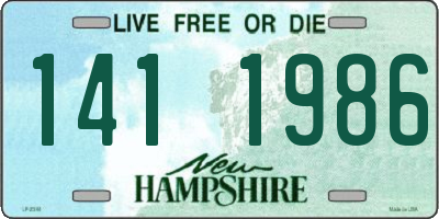 NH license plate 1411986