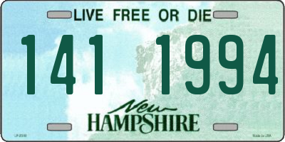 NH license plate 1411994
