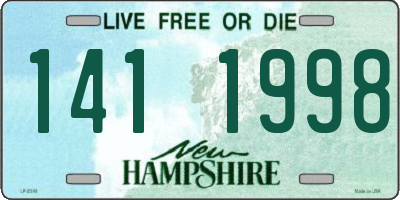 NH license plate 1411998