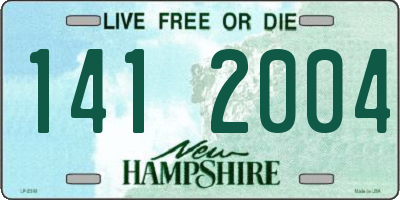 NH license plate 1412004