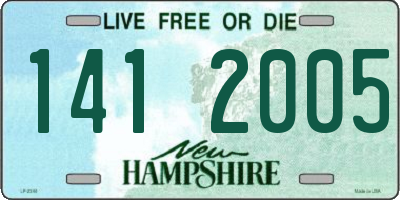 NH license plate 1412005