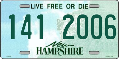 NH license plate 1412006