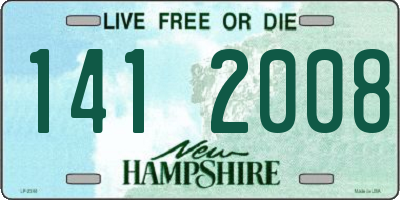 NH license plate 1412008