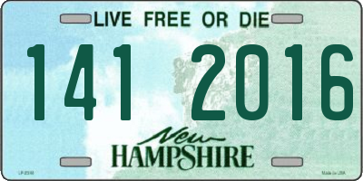 NH license plate 1412016