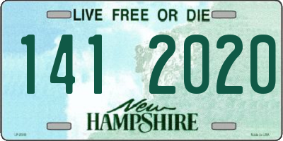 NH license plate 1412020