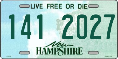NH license plate 1412027