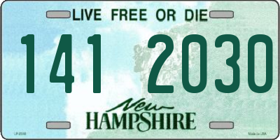 NH license plate 1412030