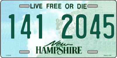NH license plate 1412045