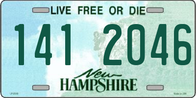 NH license plate 1412046
