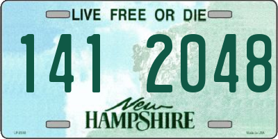 NH license plate 1412048