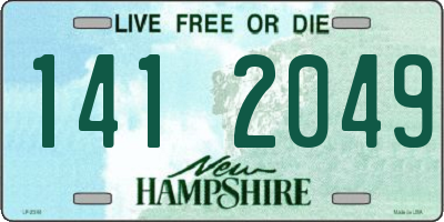NH license plate 1412049