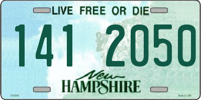 NH license plate 1412050