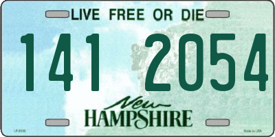 NH license plate 1412054