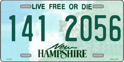 NH license plate 1412056