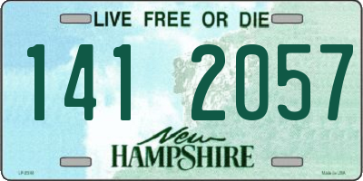 NH license plate 1412057