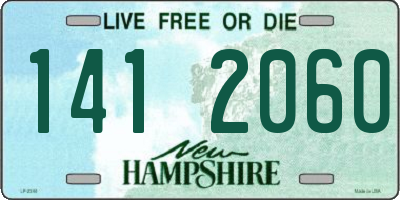 NH license plate 1412060