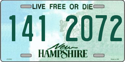 NH license plate 1412072