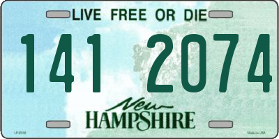 NH license plate 1412074