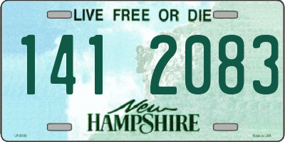 NH license plate 1412083