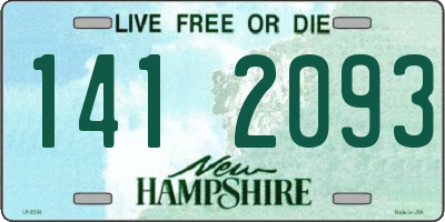 NH license plate 1412093
