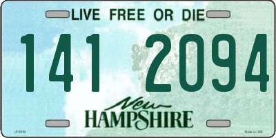 NH license plate 1412094