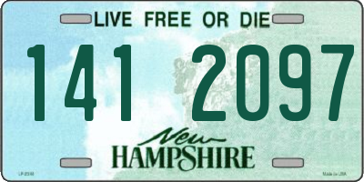 NH license plate 1412097
