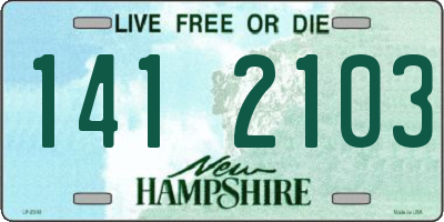 NH license plate 1412103