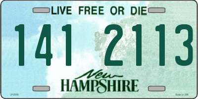 NH license plate 1412113